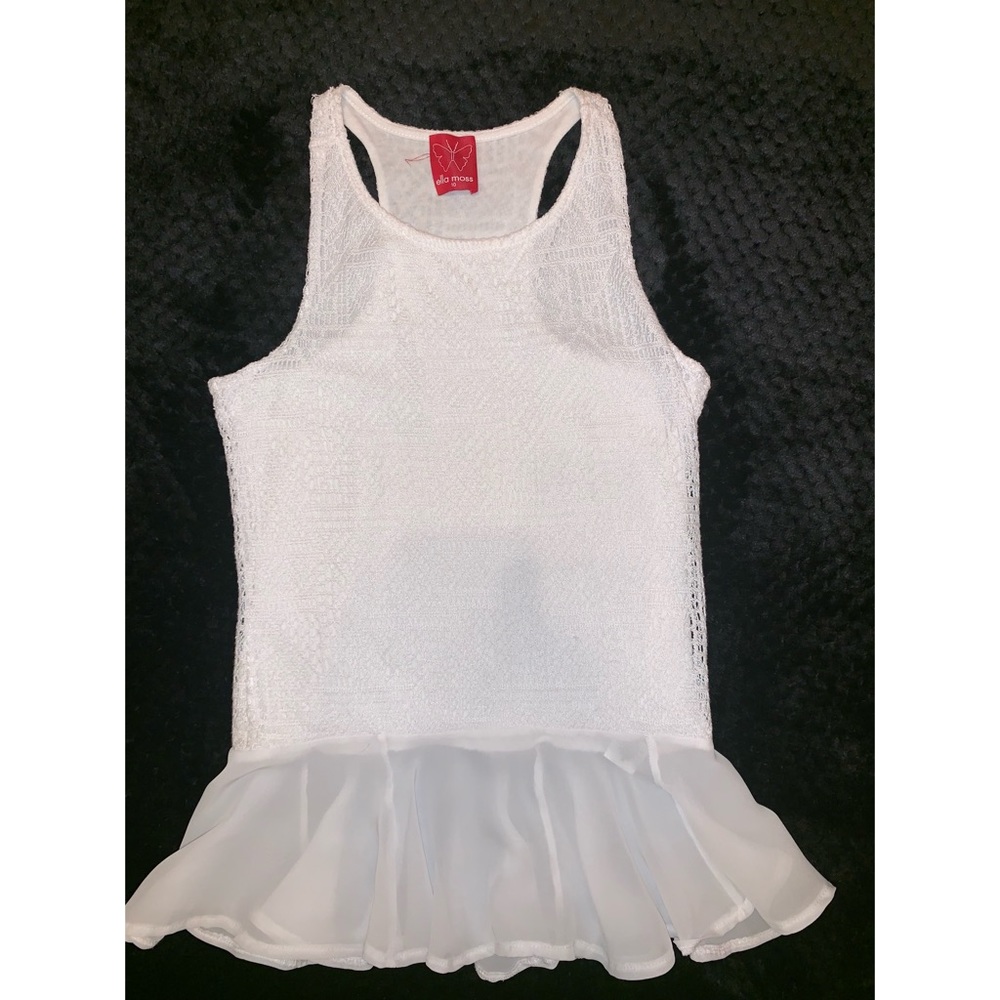 White Ella Moss Tween Top